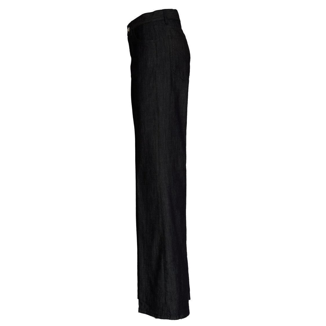 Dondup Amber Silk Denim Wide-Leg Jeans
