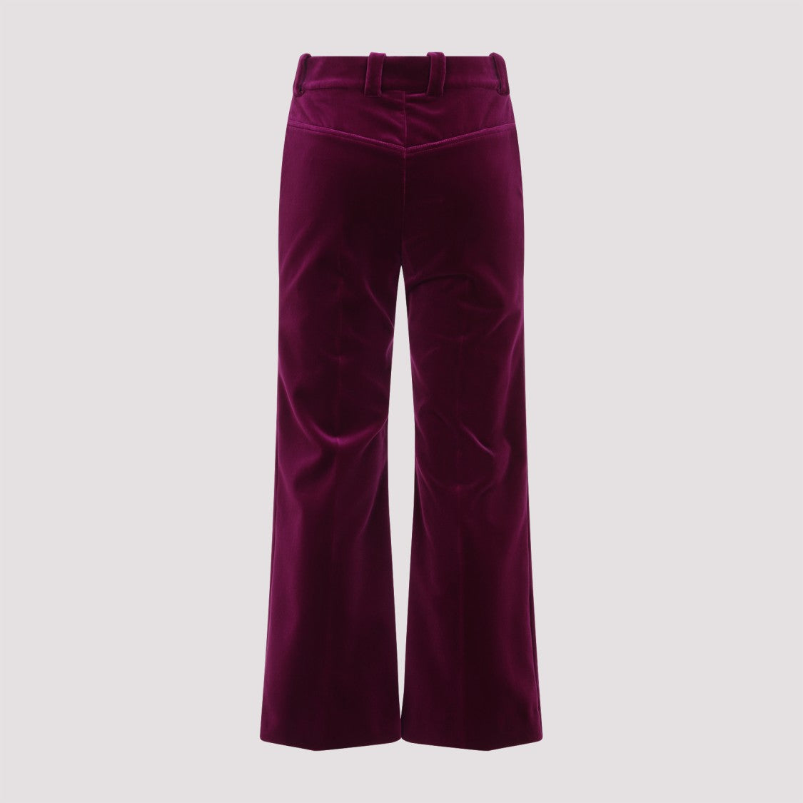 Chloé Wide Flare Purple Cotton Pants