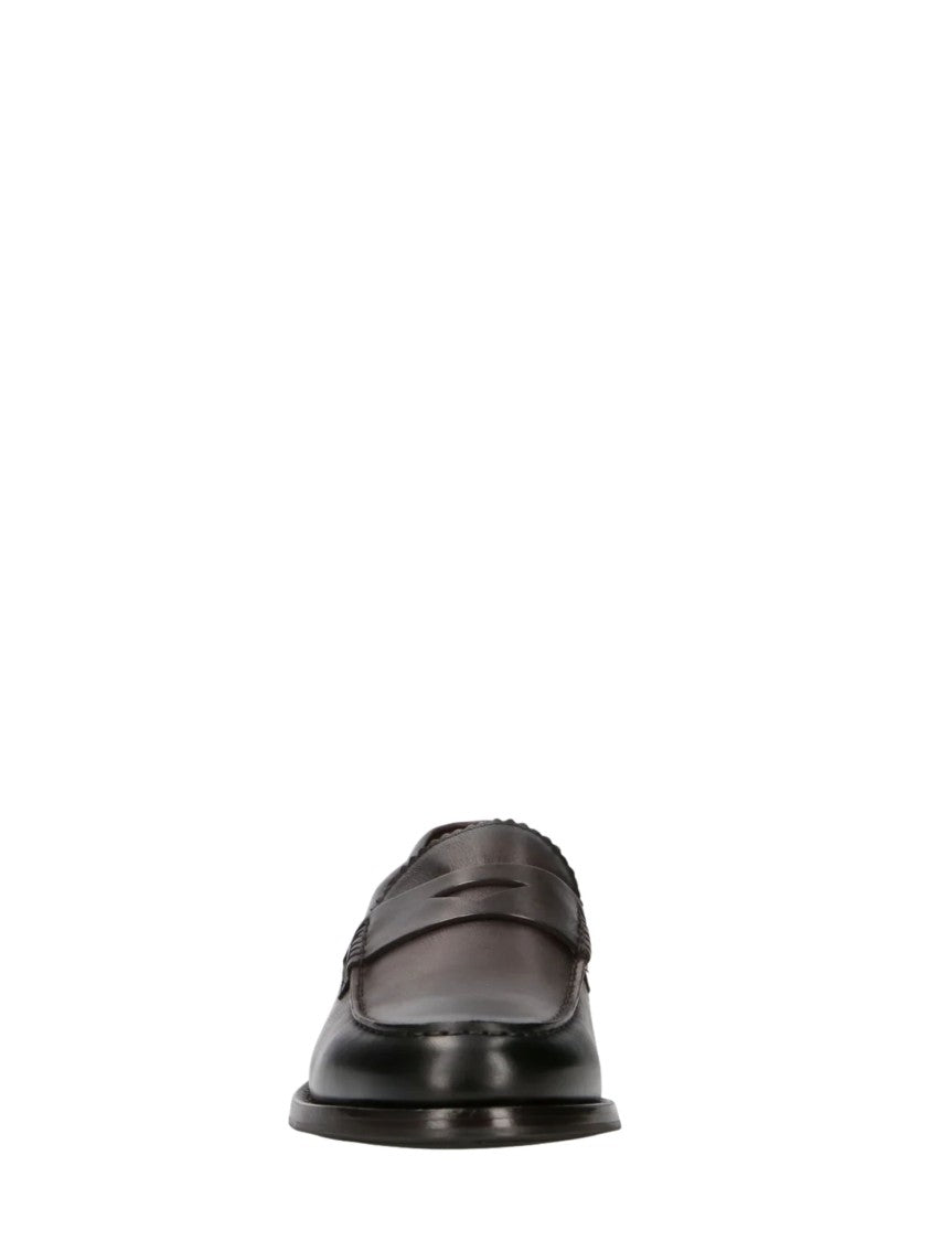 Doucal's Polished Leather Penny Loafer Loafers