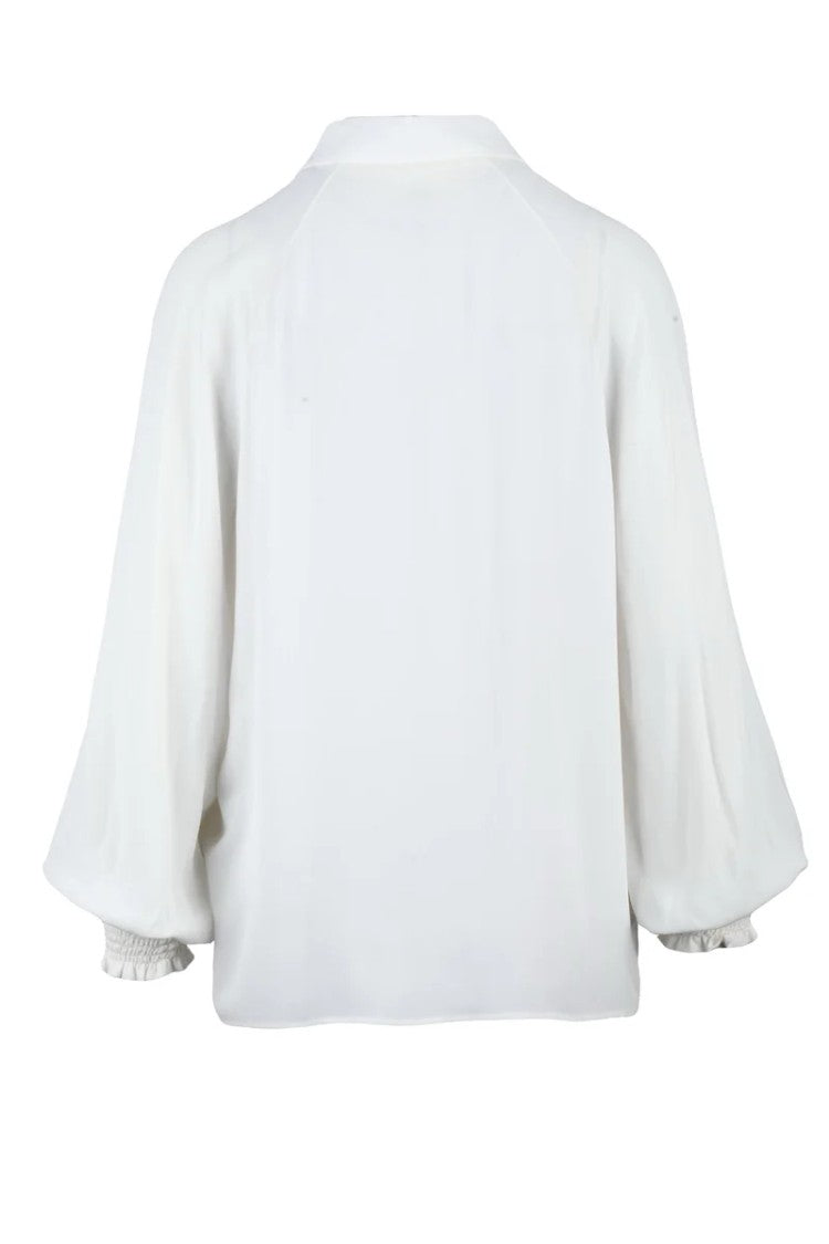 Eleventy Acetate And Silk Shirt - White