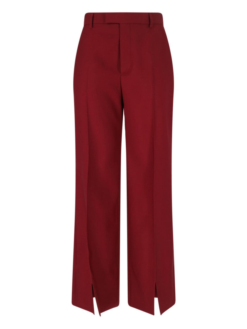 Gucci "Petite" Wide-Leg Pants – Red
