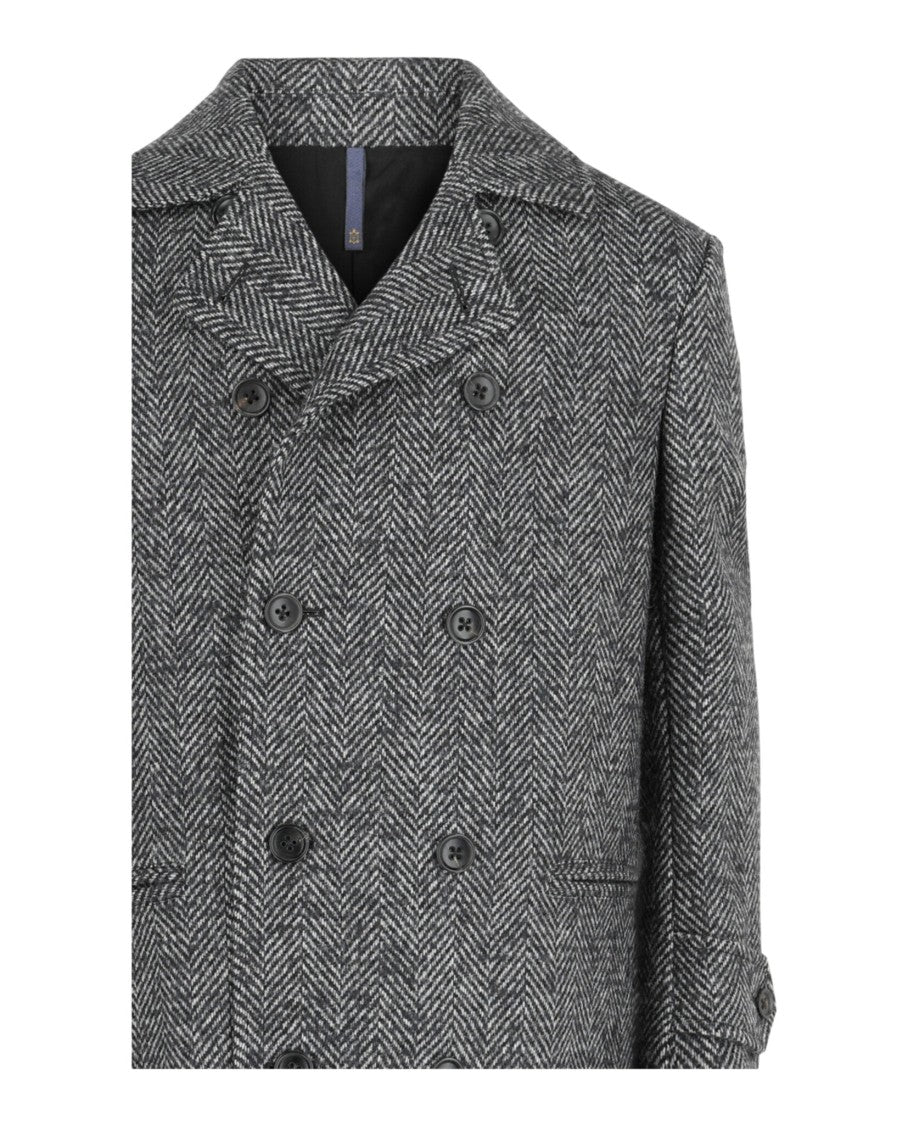 Slowear Monterdoro Herringbone Double-Breasted Coat