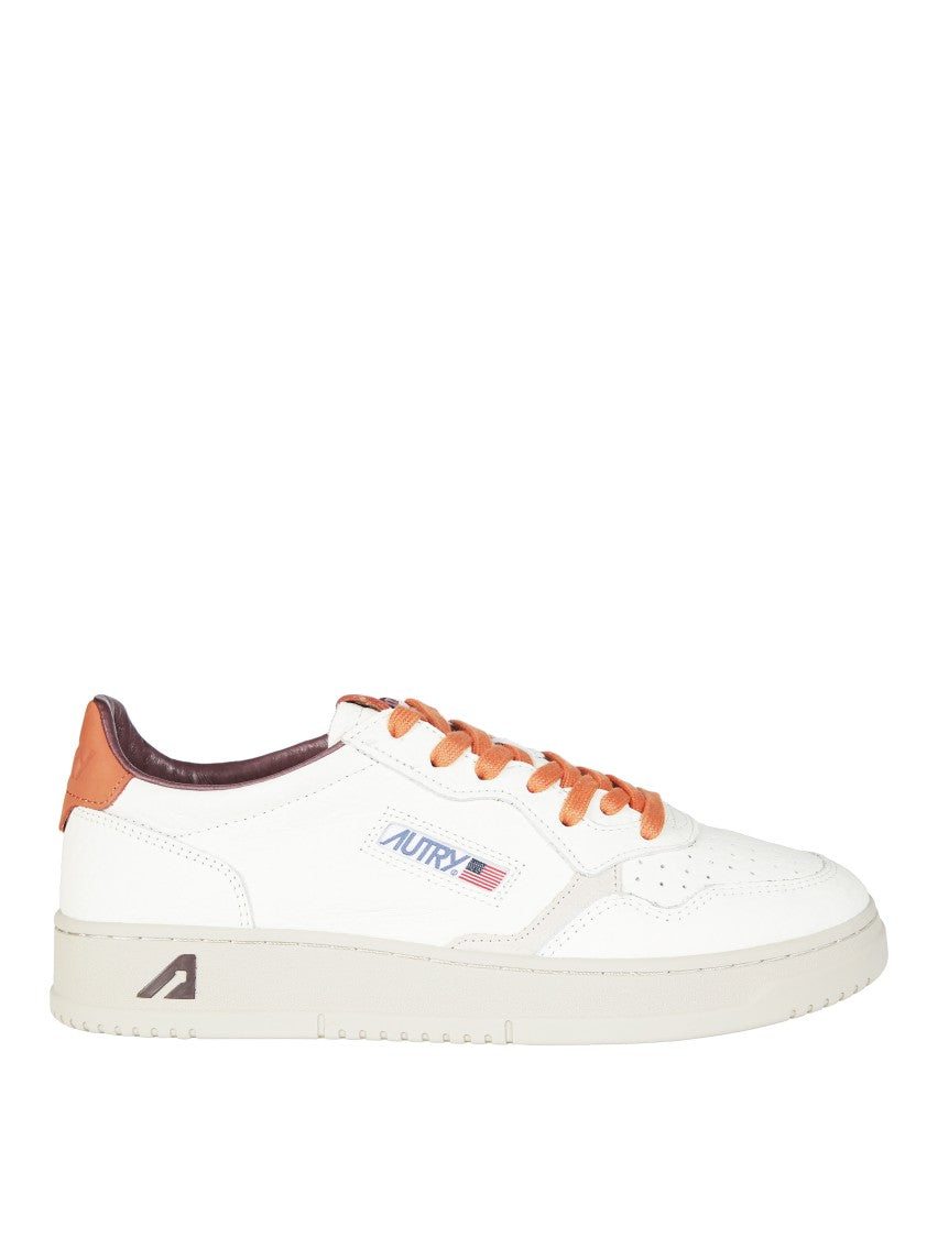 Autry White Medalist Low Leather Sneakers