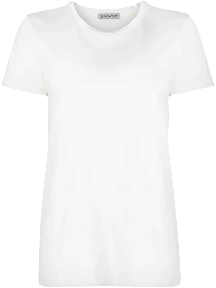 Moncler Short-Sleeved Crew Neck Cotton T-Shirt With Subtle Logo Detail