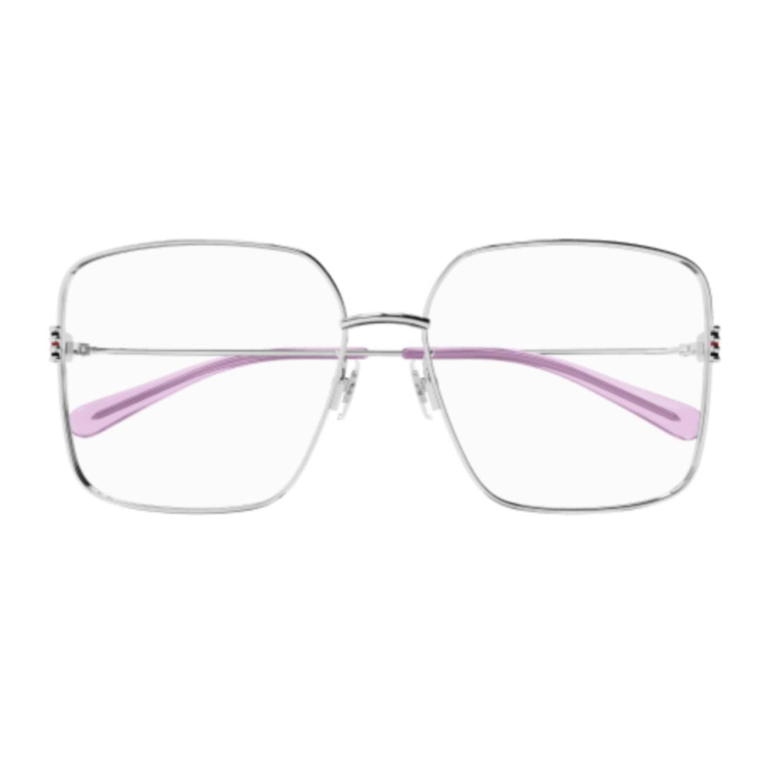 Gucci Gg1284oa Square-Shaped Silver-Toned Eyeglasses