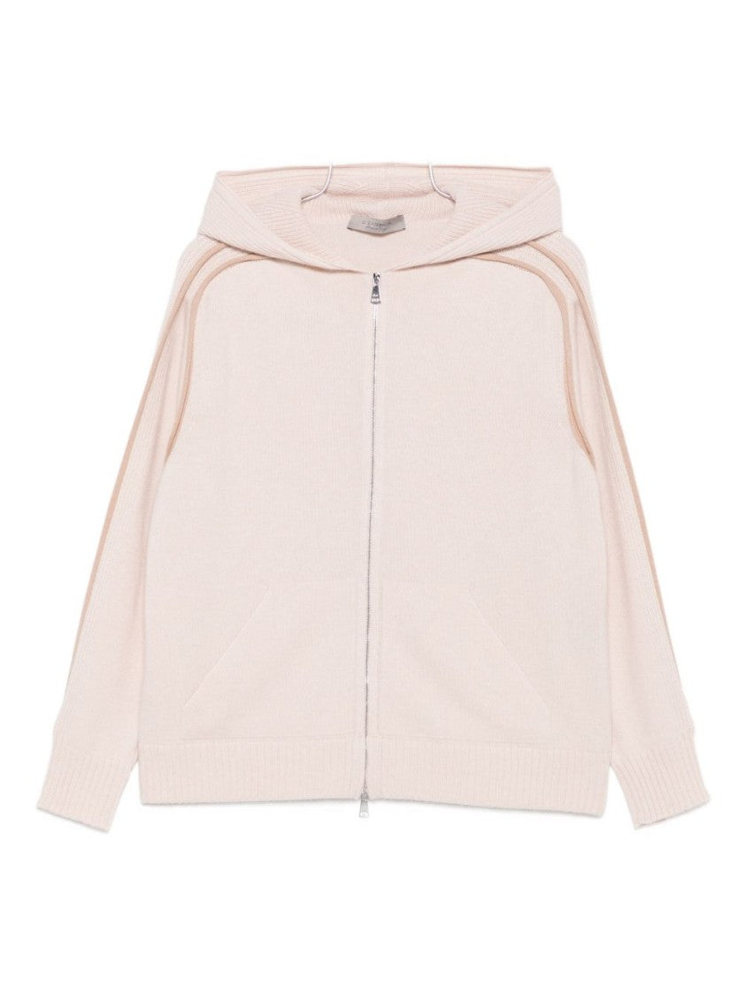 Dexterior White And Beige Cashmere Blend Sweatshirt