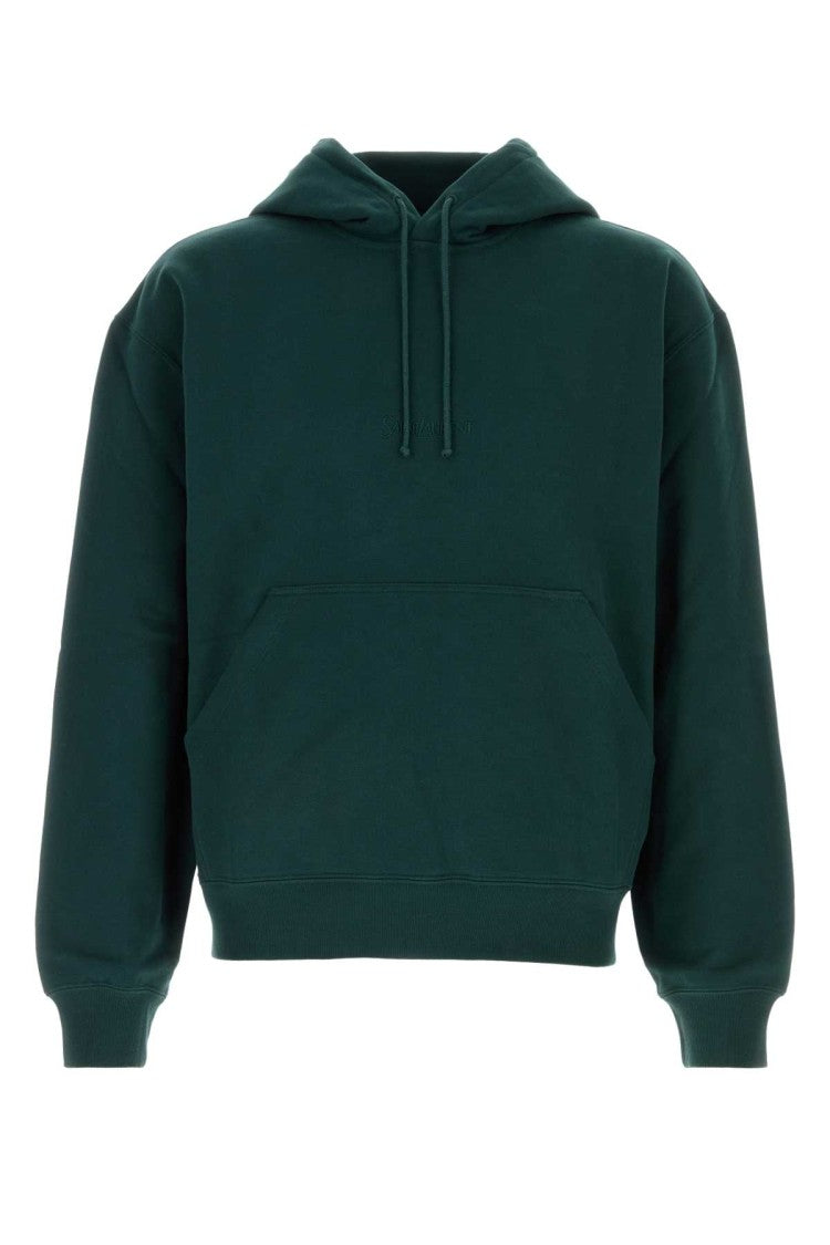 Saint Laurent Petrol Blue Cotton Sweatshirt