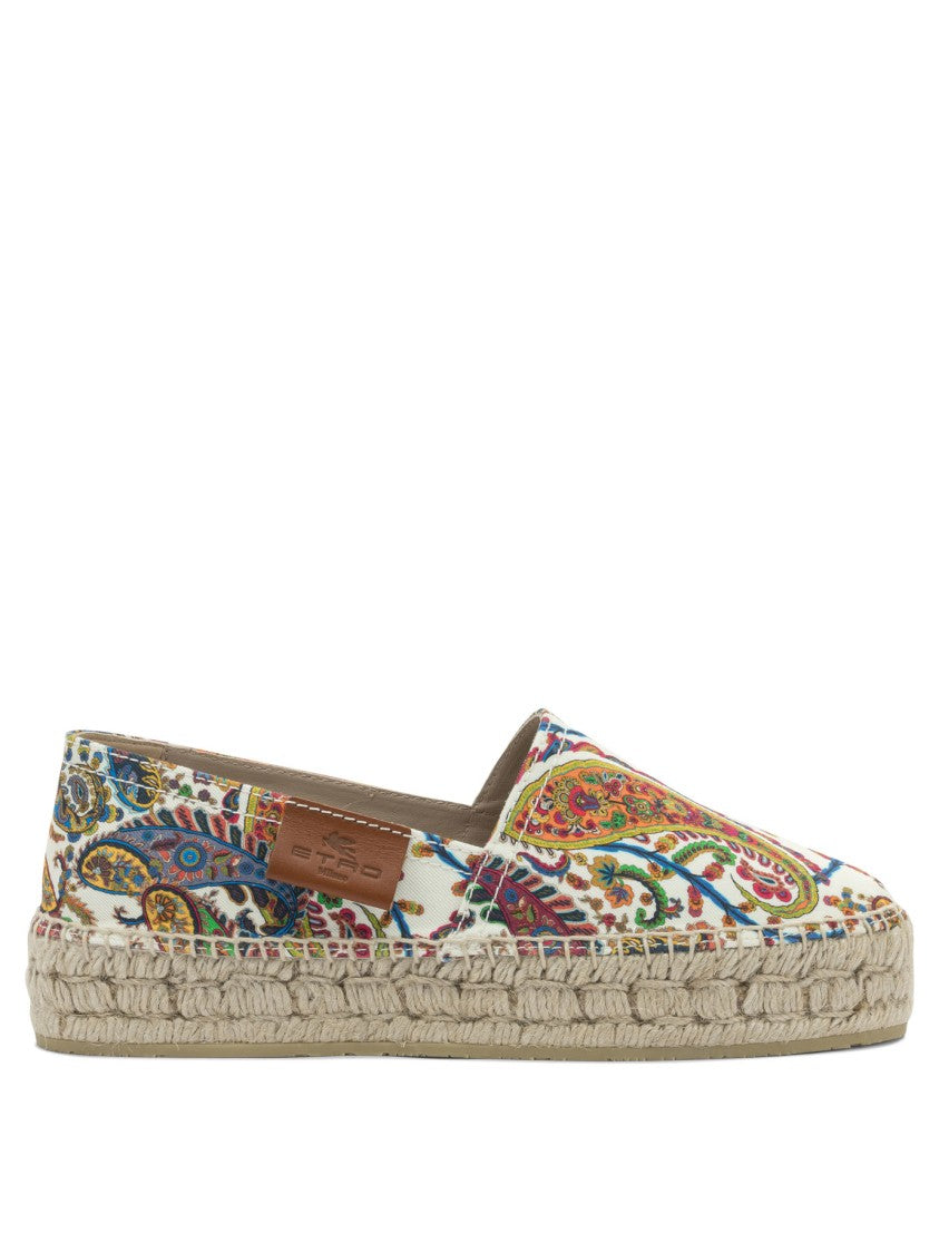 Etro Floral Paisley Cotton Espadrilles