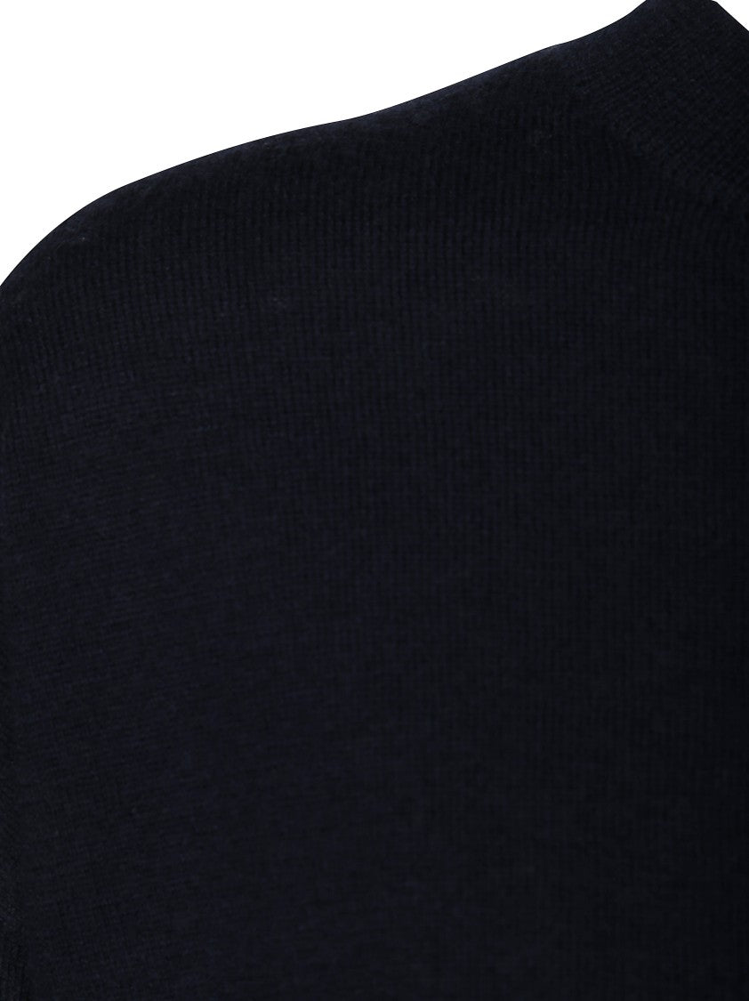 Max Mara Relaxed Black Wool Sweater With Crew Neckline