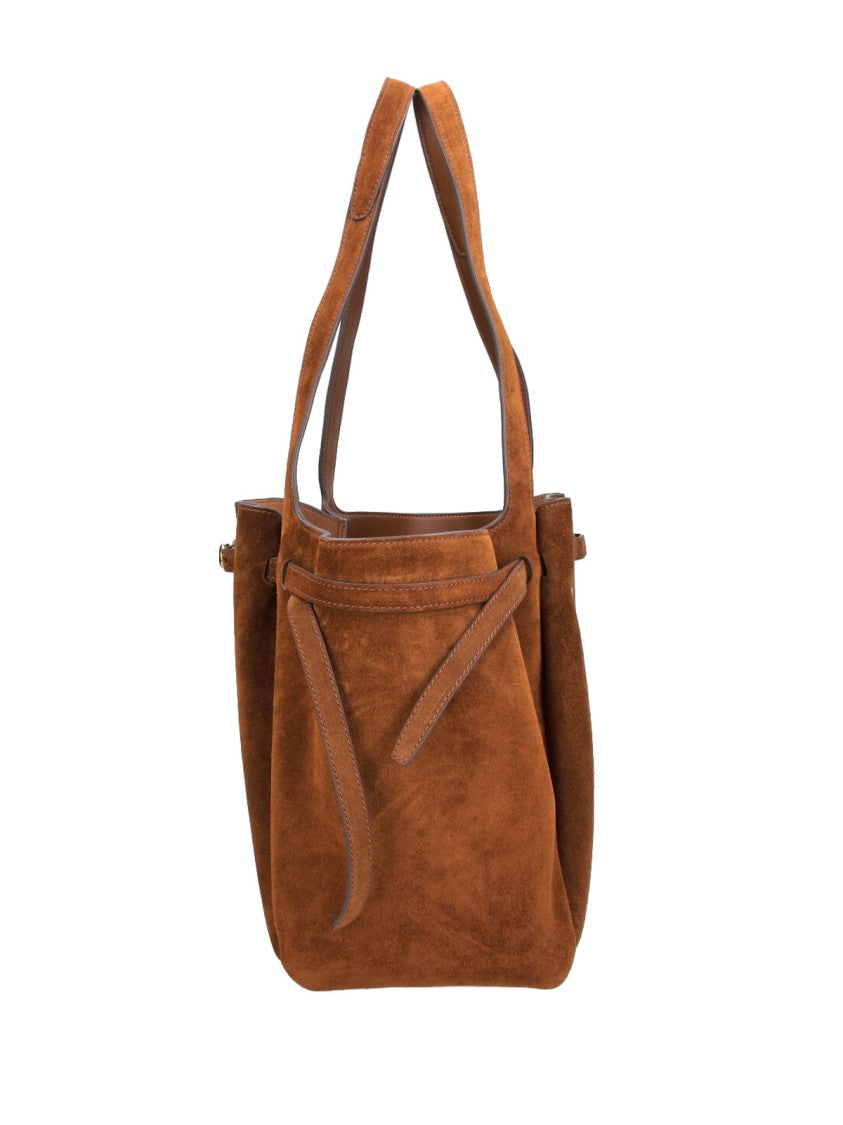 Tory Burch Brown Romy Suede Leather Tote Bag