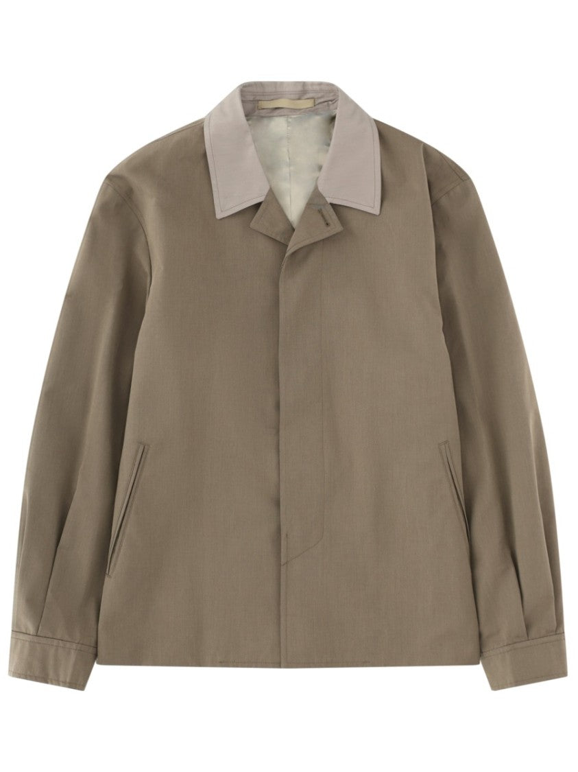 Our Legacy Pack Contemporary Boxy Contrasting Collar Wool Jacket