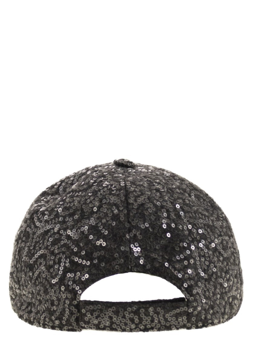 Peserico Sequinned Baseball Cap