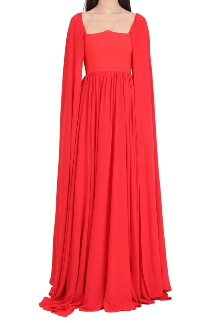 Santas* Long Stretch Dress - Red