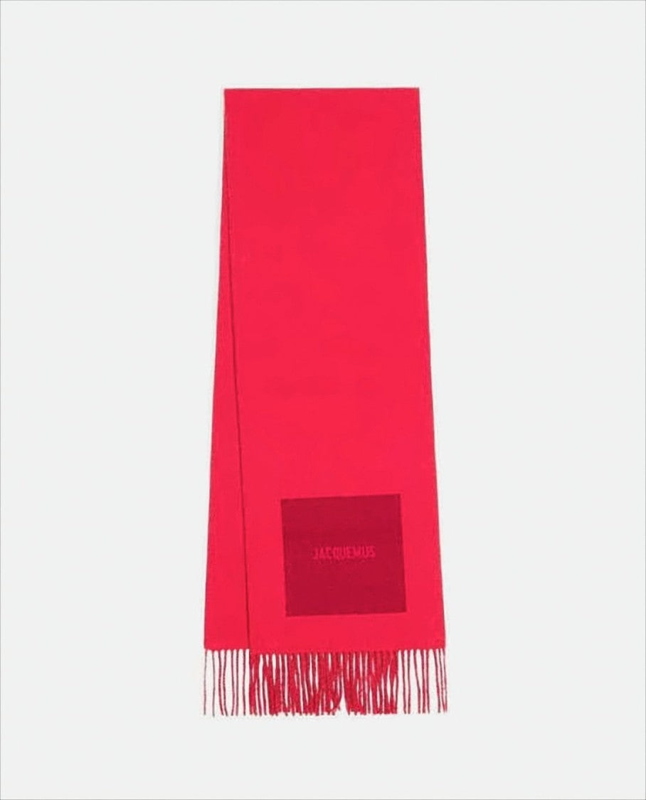 Jacquemus Long Wool Scarf With Fringed Edges