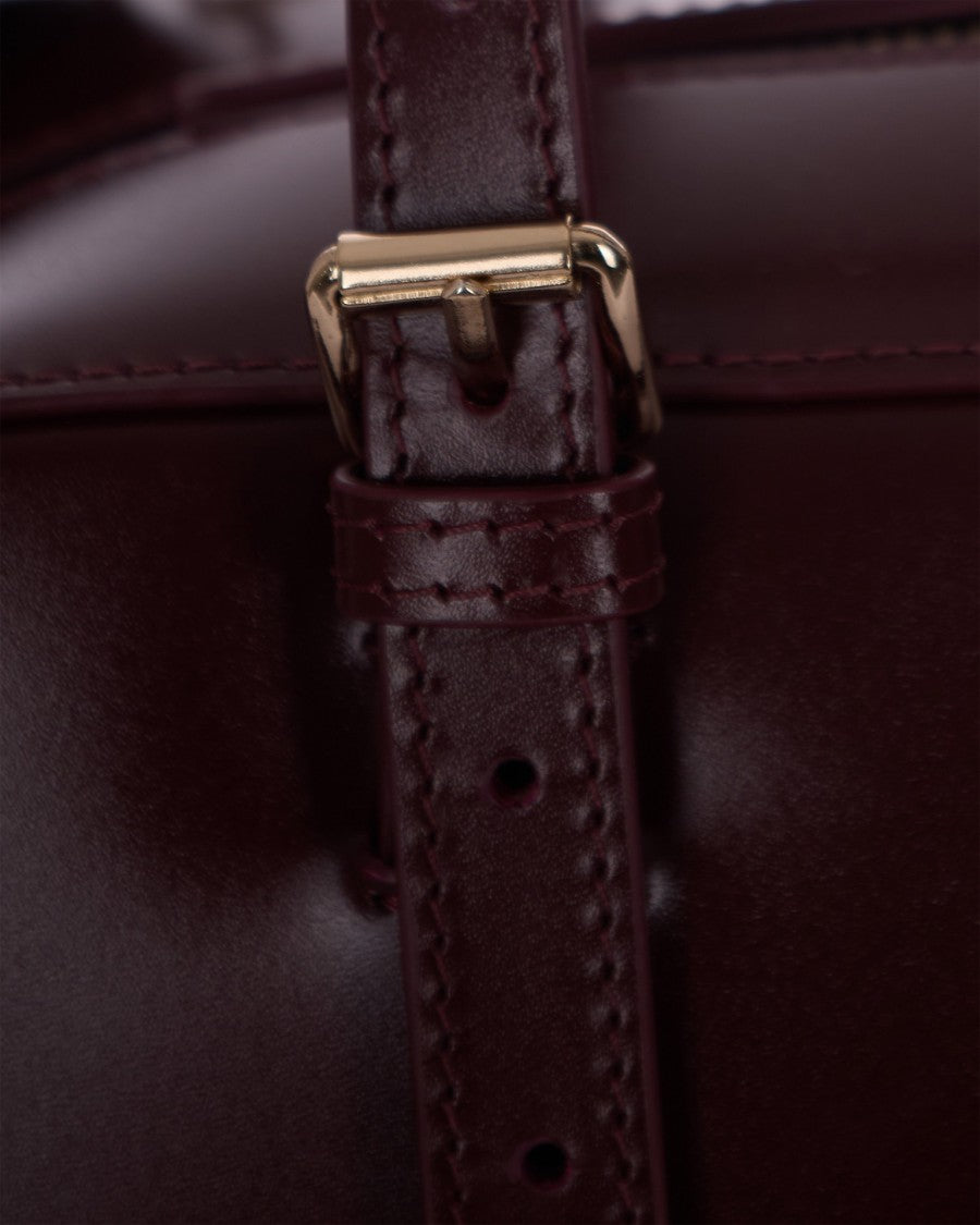 A.P.C. Virginie Box Handbag In Wine