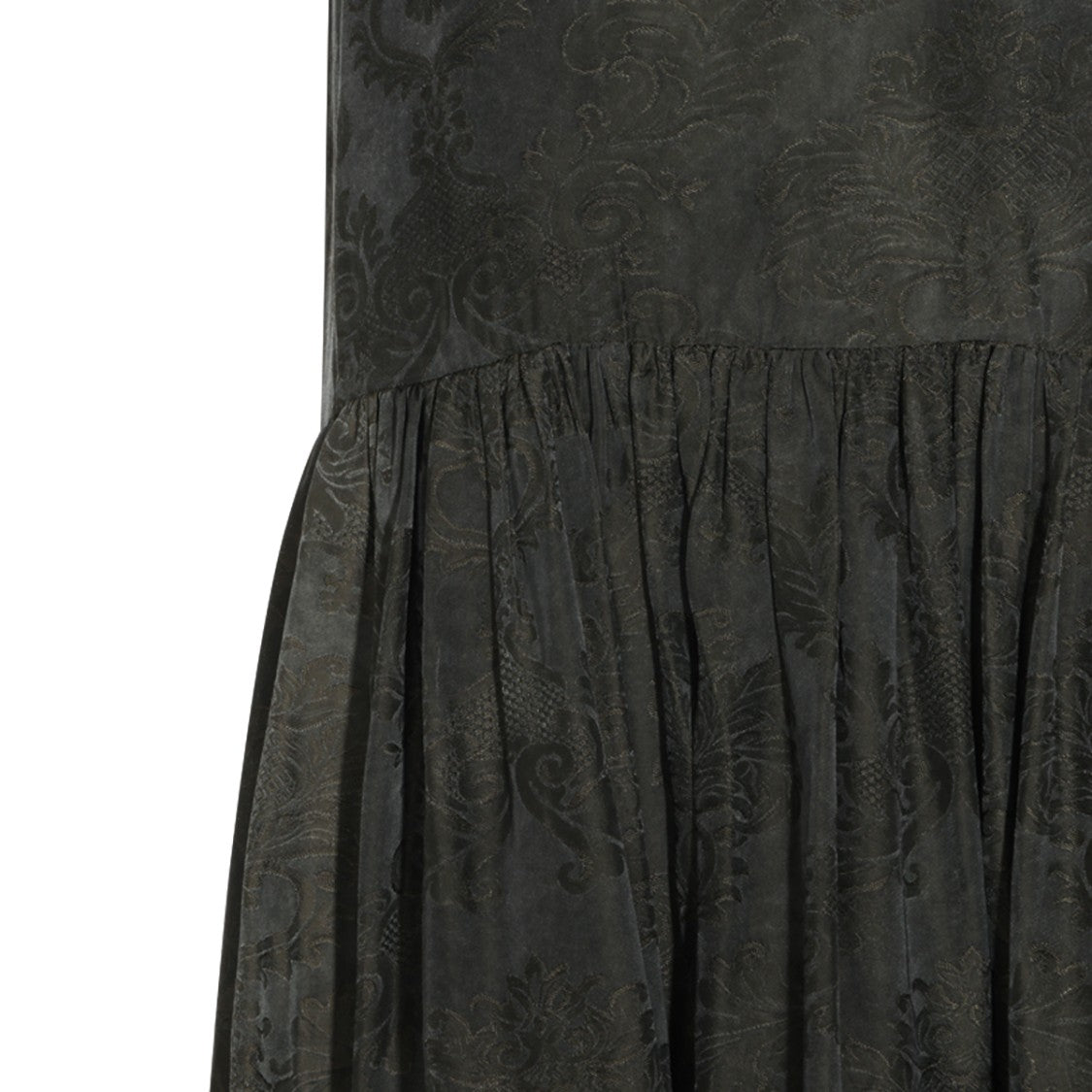 Uma Wang Sleeveless Jacquard Gathered Skirt Midi Dress