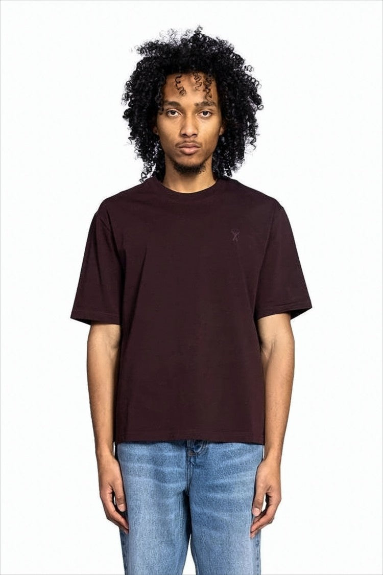 Ami Paris Boxy-Fit Short-Sleeved T-Shirt With Embroidered Logo