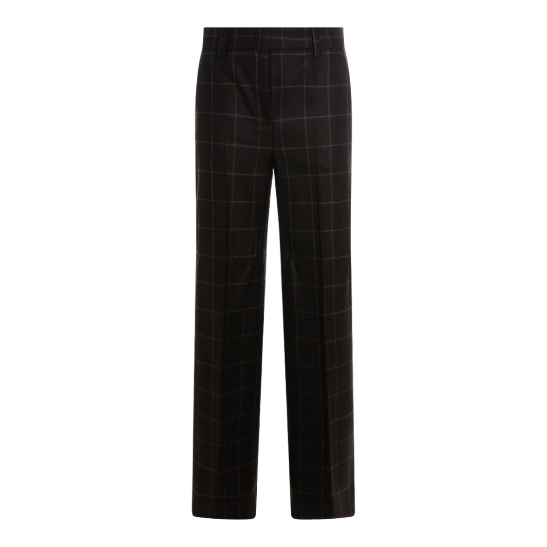 Incotex Straight-Leg Trousers With Subtle Checkered Pattern