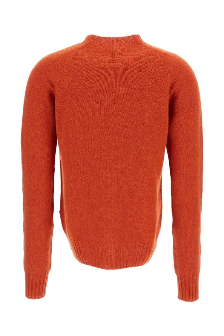 Drumohr Mock Neck Wool Sweater With Raglan Sleeves
