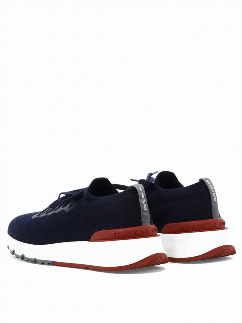 Brunello Cucinelli Brunello Cucinelli Navy Mesh Sneakers