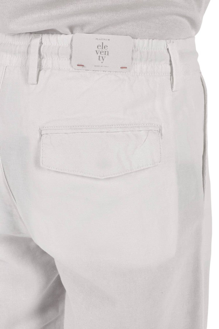 Eleventy Jogger Cotton-Linen Denim Shorts