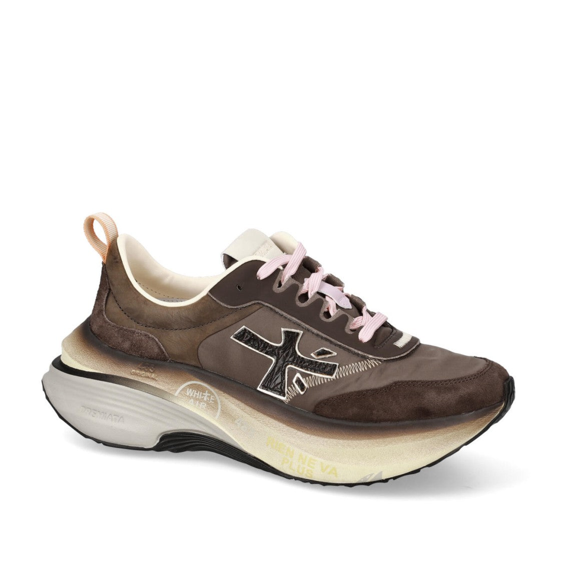 Premiata Hill Sneakers In Suede And Technical Fabric Hill