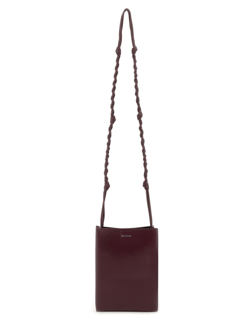 Jil Sander Burgundy Leather Tangle Bag