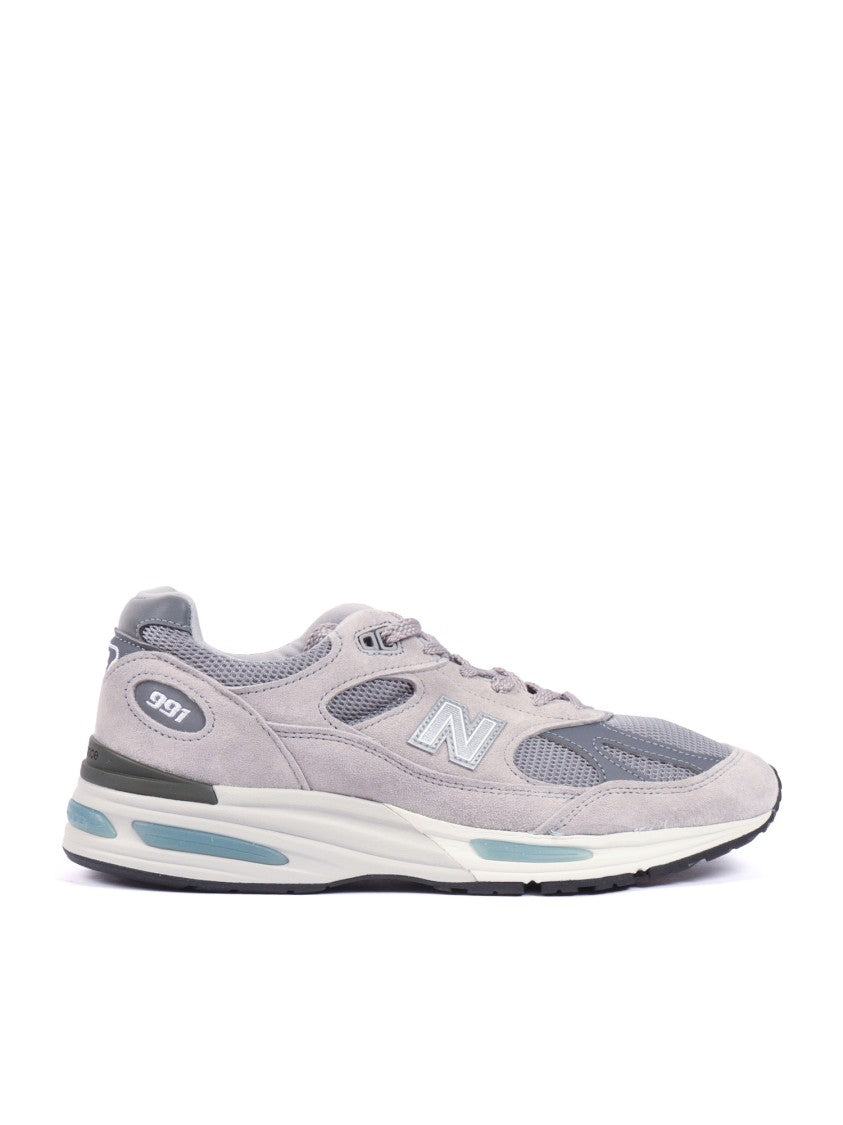 New Balance Grey D Layered Pigskin Sneakers