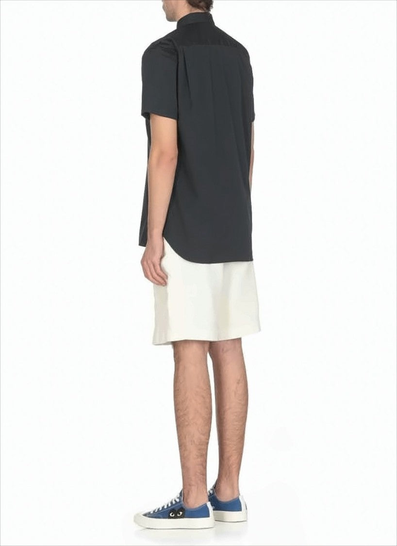 Comme Des Garçons Short-Sleeve Cotton Shirt With Classic Collar