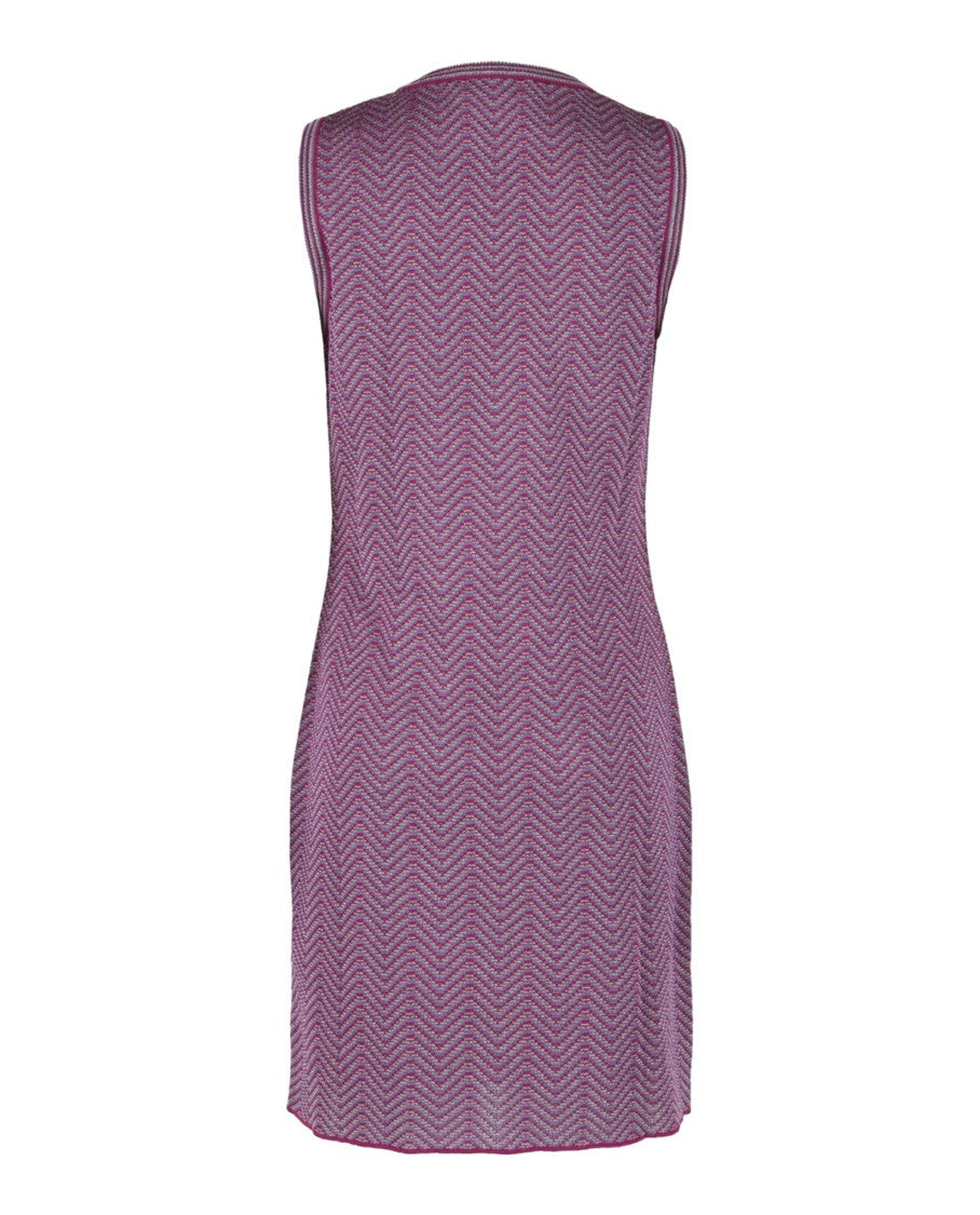 M Missoni Sleeveless Zigzag Pattern Shift Dress
