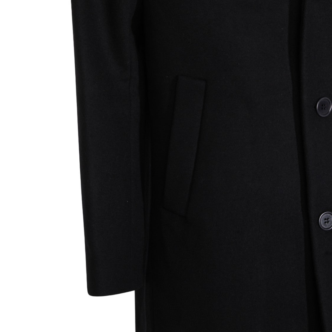 Nn.07 Long Black Tailored Coat With