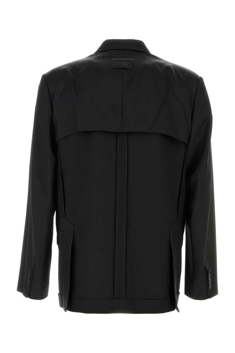 Mm6 By Maison Margiela Black Jersey Blazer