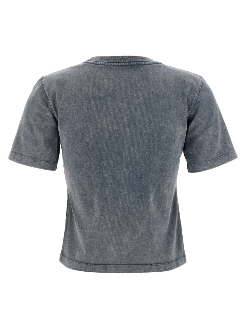 Ganni Grey Washed Heart' T-Shirt