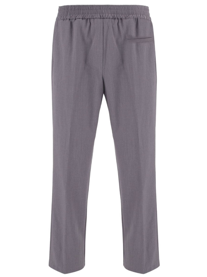 Just Cavalli Elastic Waist Straight-Leg Casual Pants
