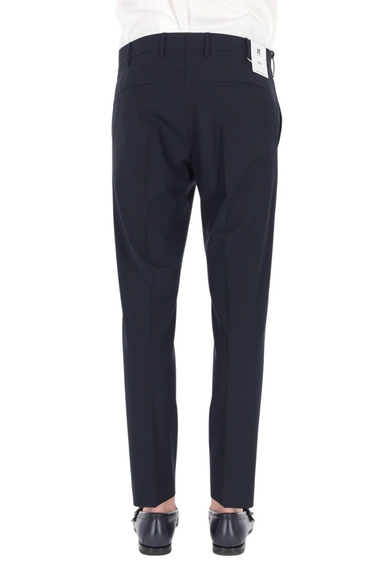 Pt Torino Dieci Fit Tropical Wool Trousers