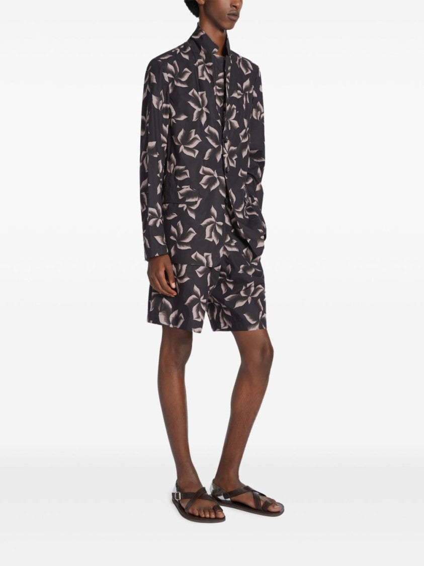 Dries Van Noten Cedar Brown Button Side Flap Jacket