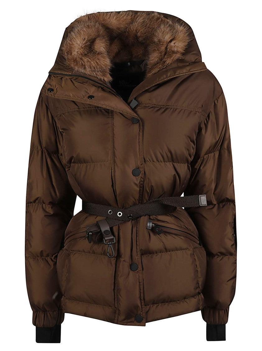 Moncler Grenoble Salastrains Fur-Trimmed Hooded Down Jacket