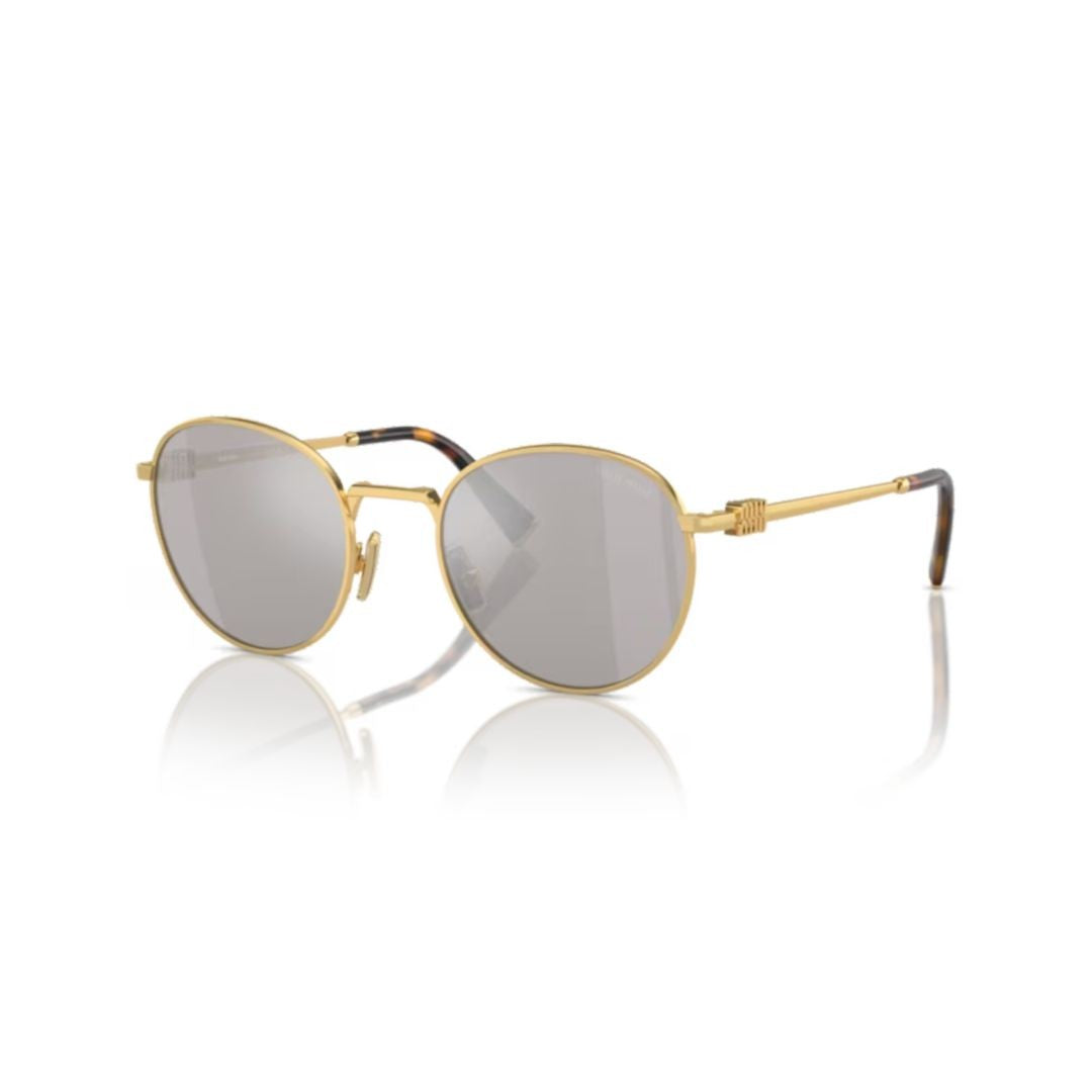 Miu Miu 0Mu 55Zs Gold Metal Frame Sunglasses
