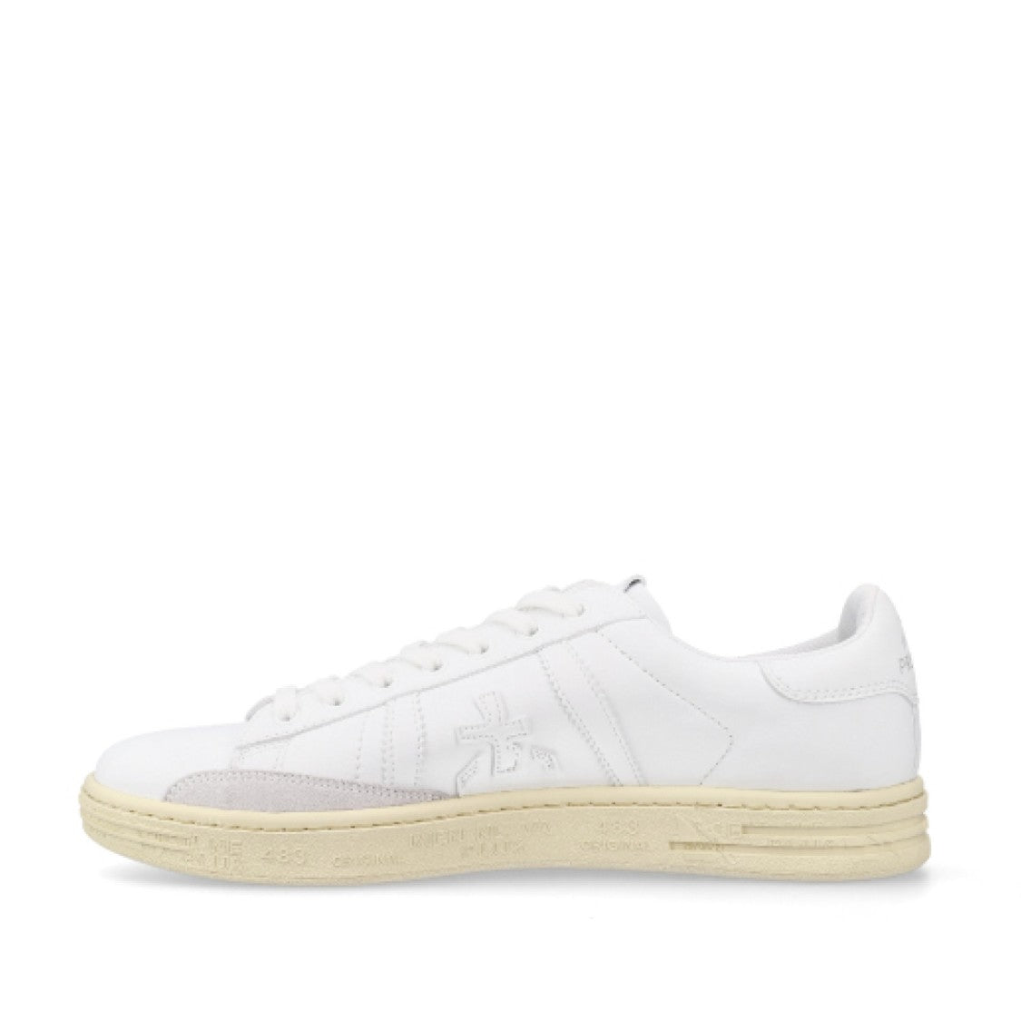 Premiata Russell Sneakers In White Leather And Suede