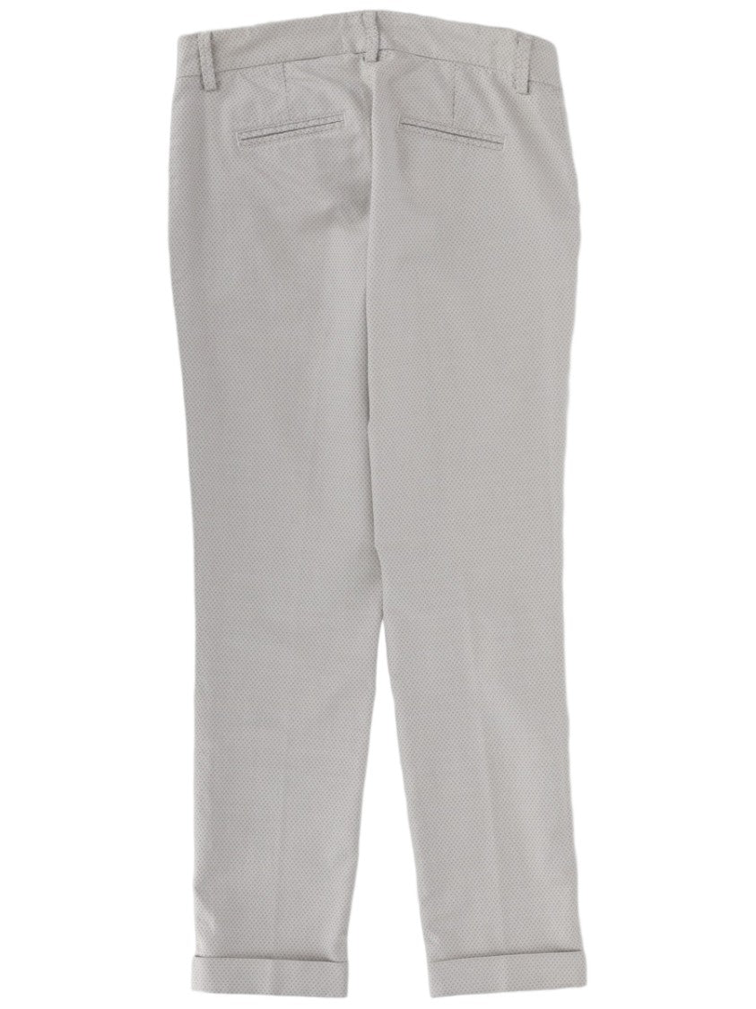 Fay Grey Cotton-Blend Textured Cropped Pants