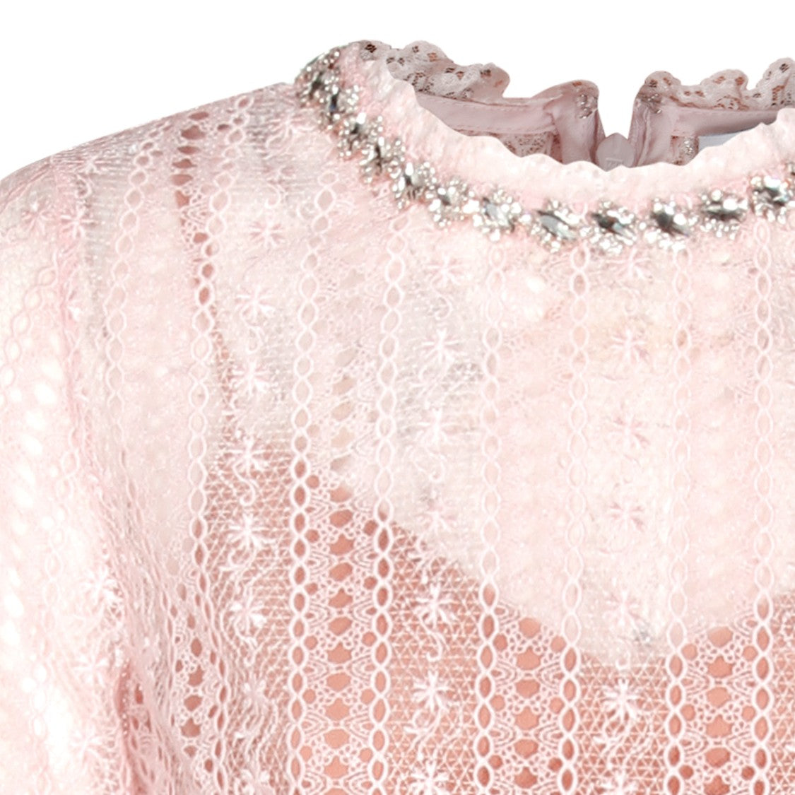 Self-Portrait Pink Sheer Belted Maxi Dress