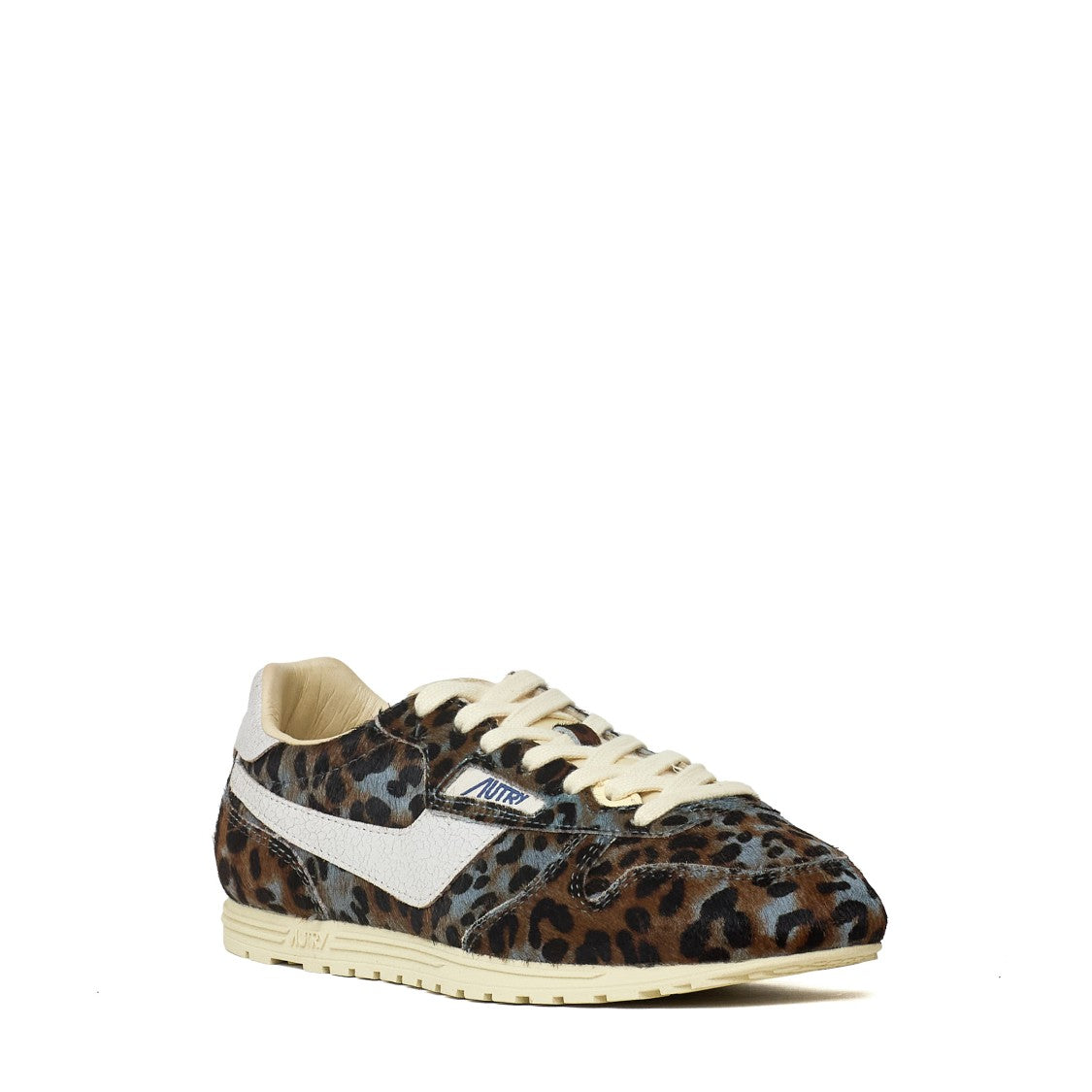 Autry Windspin Low Leopard Print Pony Hair Low-Top Sneakers