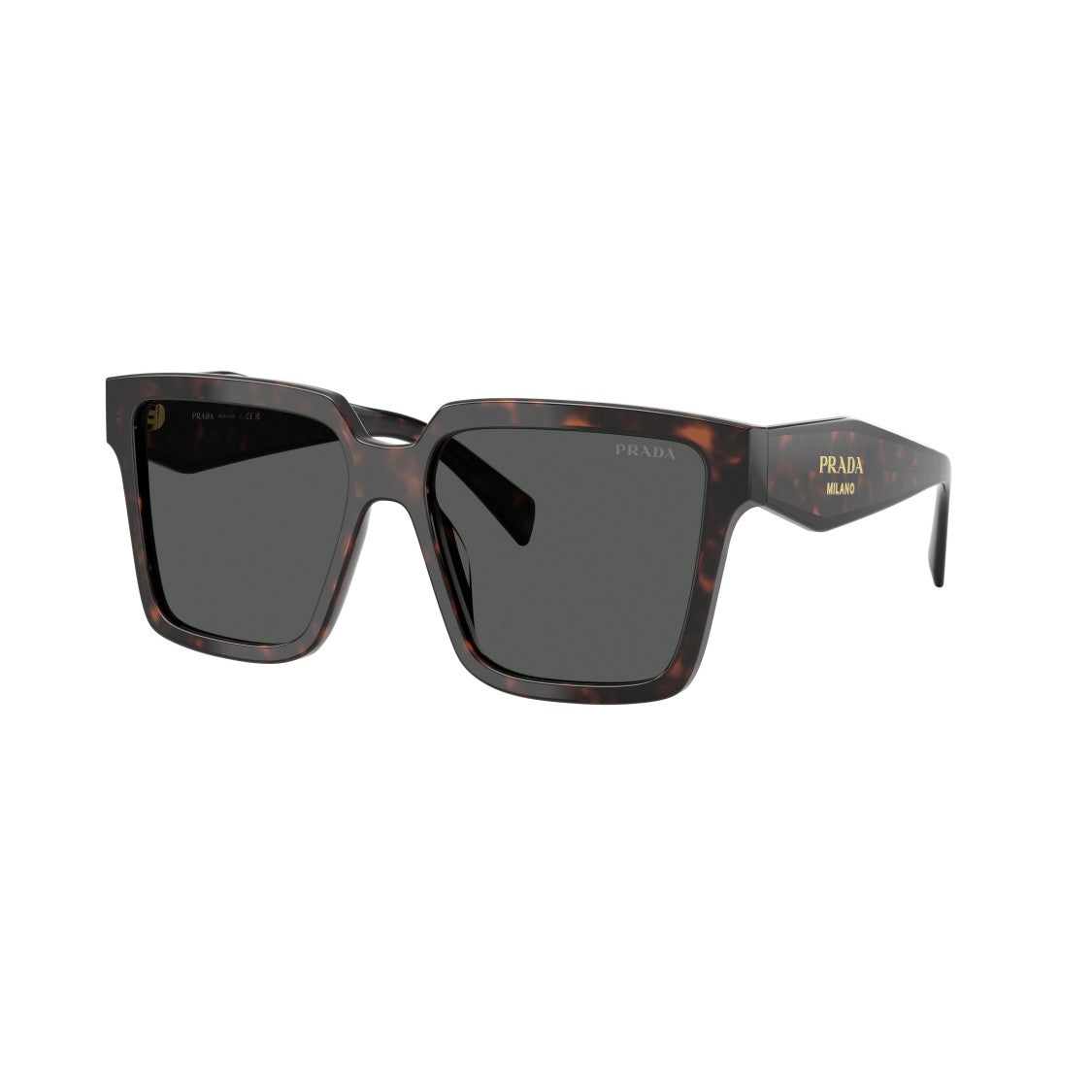 Prada 0Pr 24Zs Oversized Square Frame Tortoiseshell Sunglasses