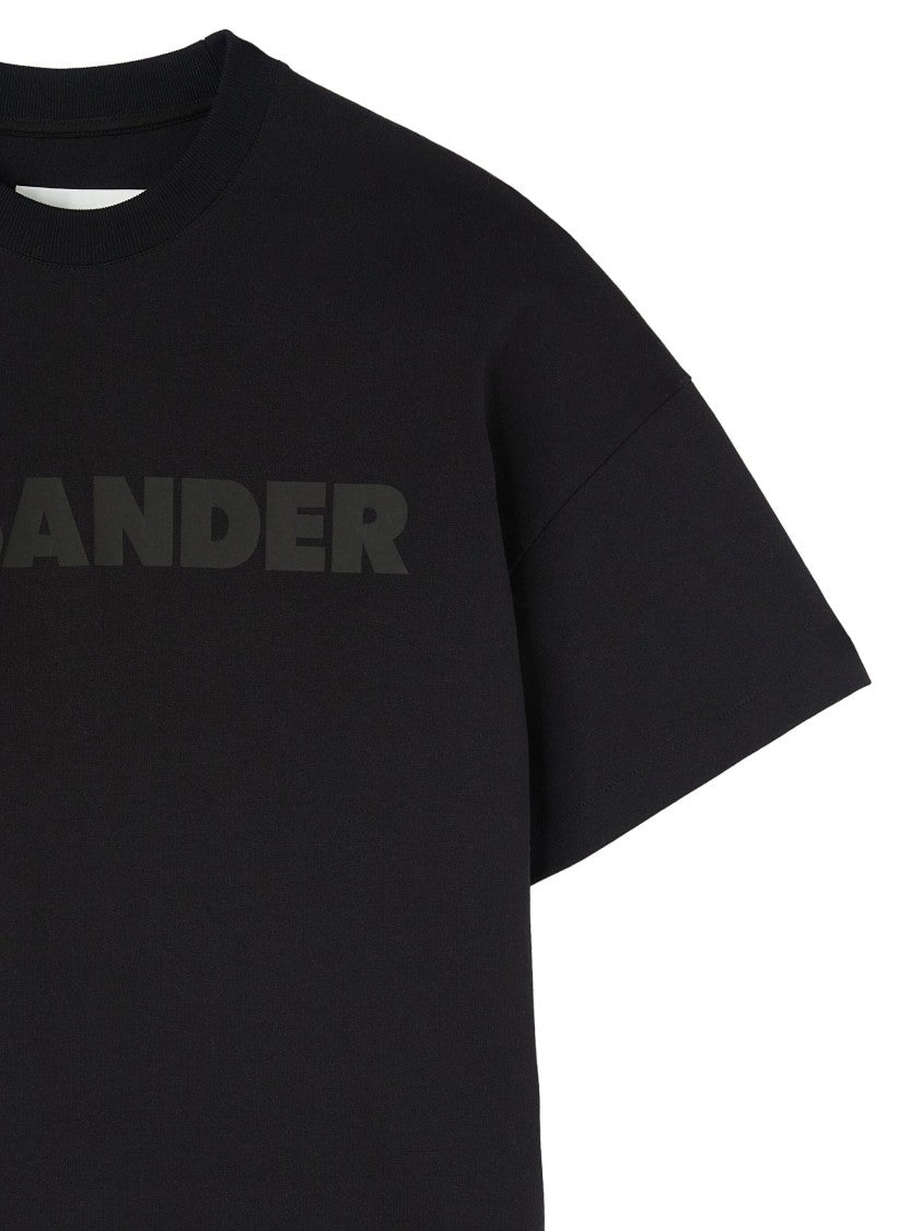 Jil Sander Long Oversized Cotton Jersey T-Shirt With Minimalist Branding