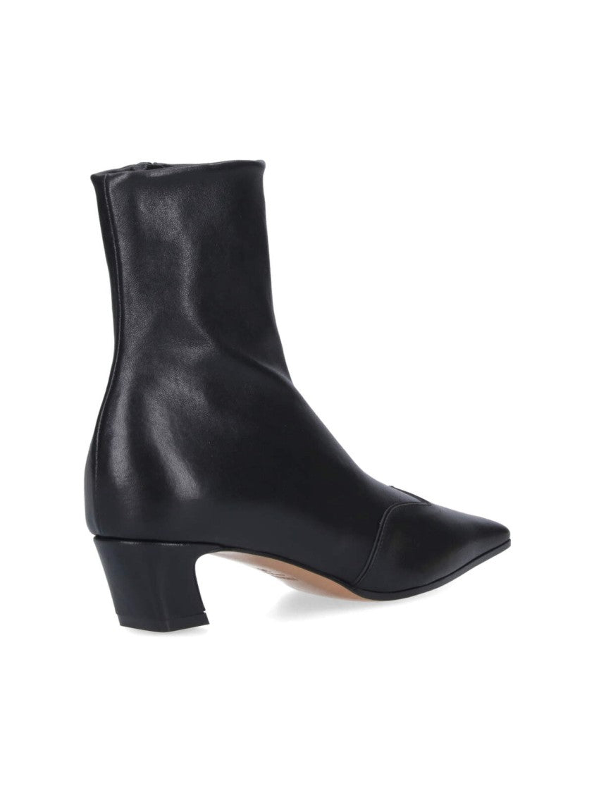 Khaite "Nevada Low Boot" Ankle Boots – Black