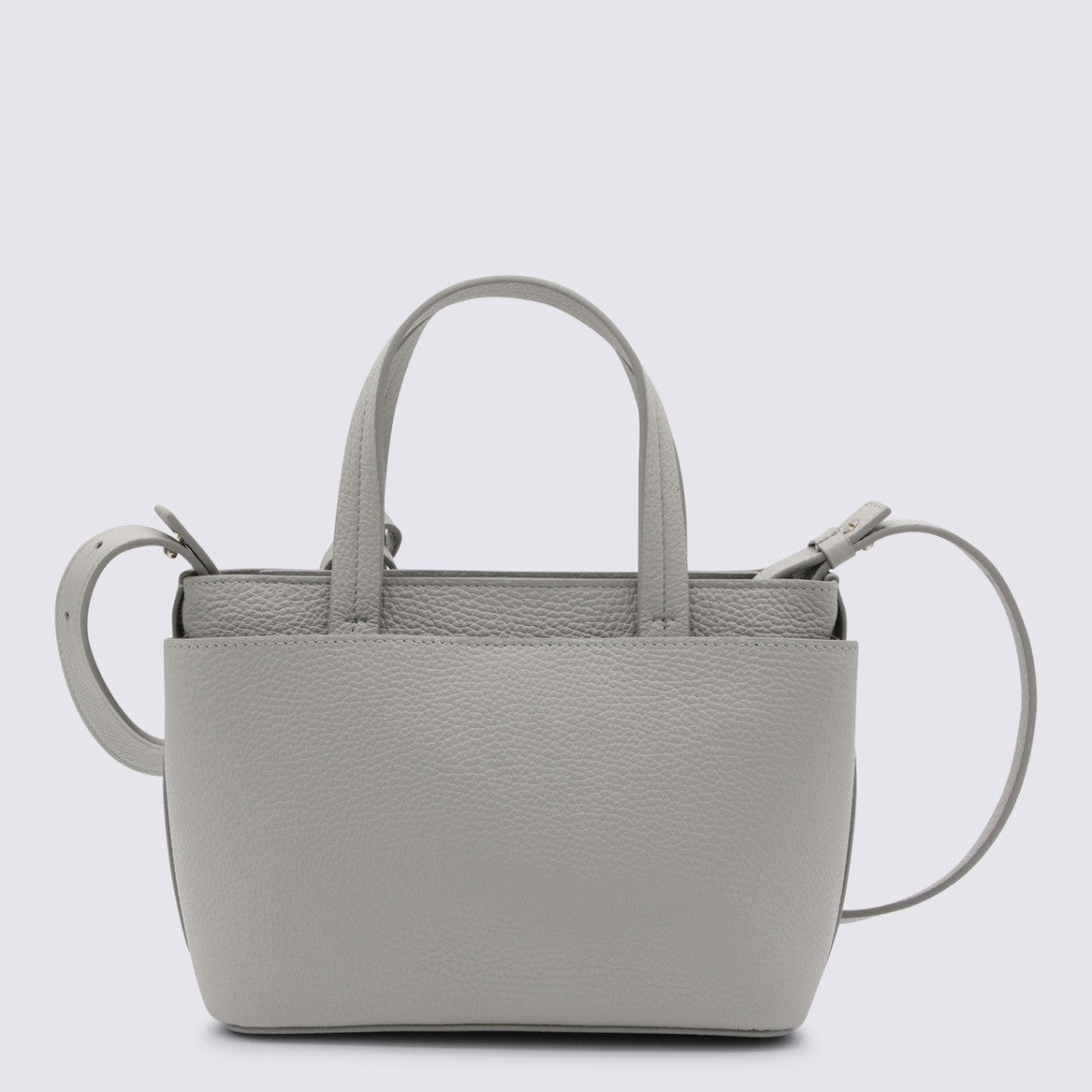 Fabiana Filippi Grey Leather Top Handle Bag