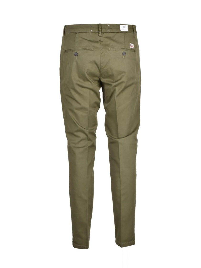 Roy Roger's Slim-Fit Cotton Stretch Trousers With Tailored Silhouette