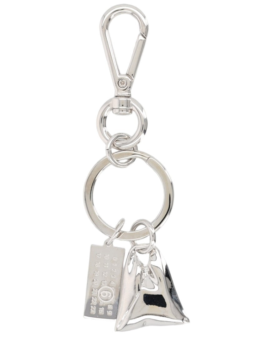Mm6 By Maison Margiela Polished Charms Silver Key Holder