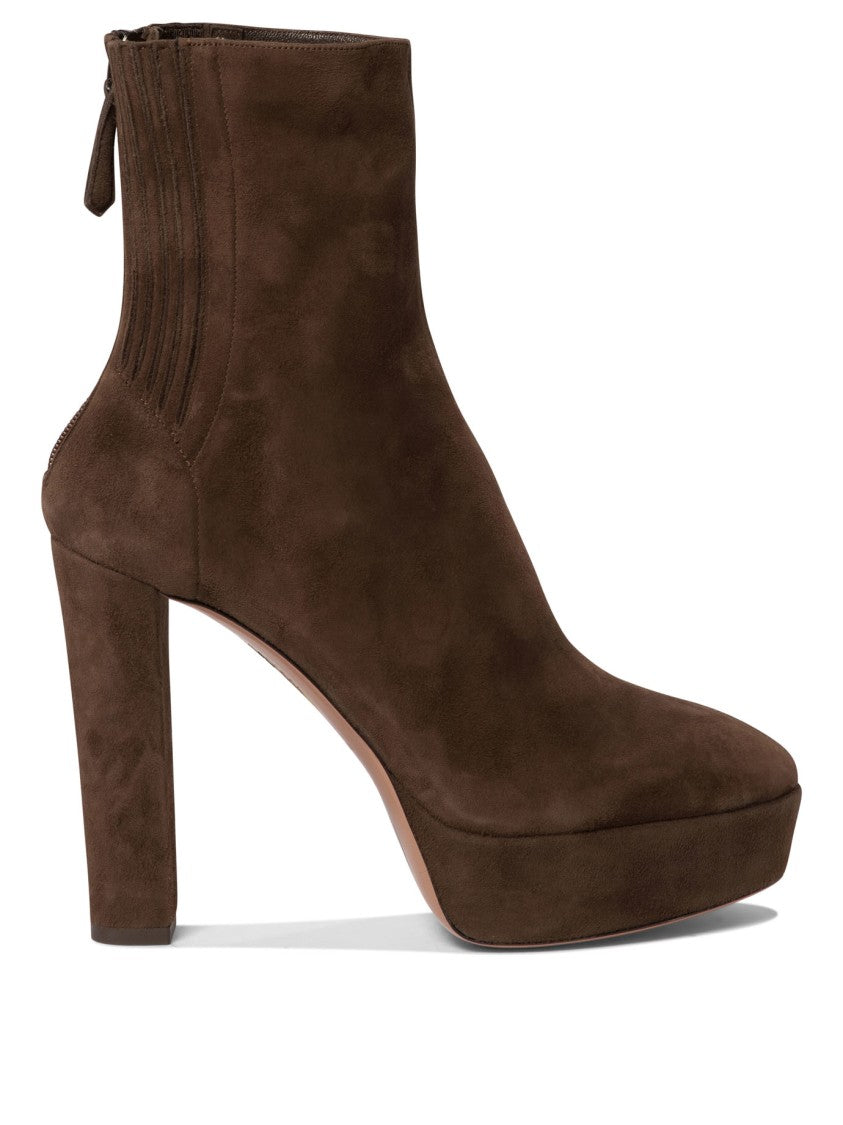 Aquazzura Plateau Ankle Boots With Heel