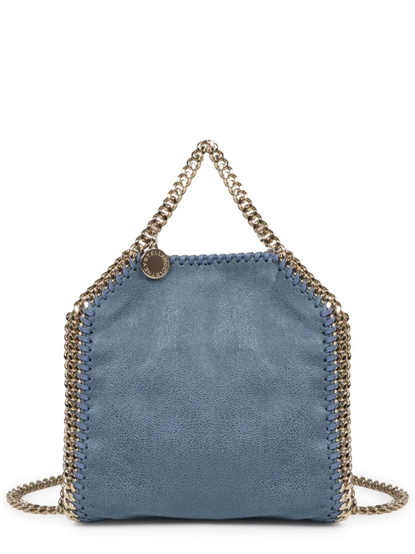 Stella Mccartney Medium Blue Handbag With Gold-Tone Chain Trim